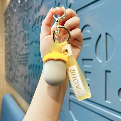 Cartoon Mini Cute Carrot Knife Silicone Keychain