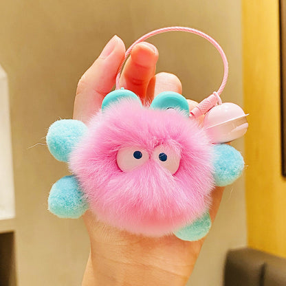 Cartoon Cute Rabbit Elf Small Briquettes Plush Keychain