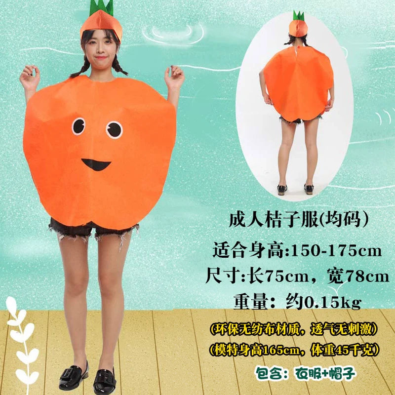 Children's Fruit and Vegetable Costume Environmental-Friendly