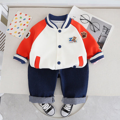 Children's Cotton Casual Jackets and Pants Sets