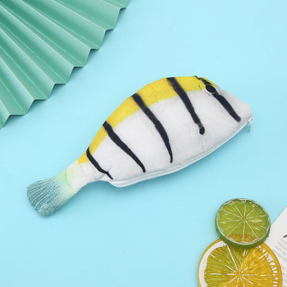 Leather Imitation Fish Pencil Case