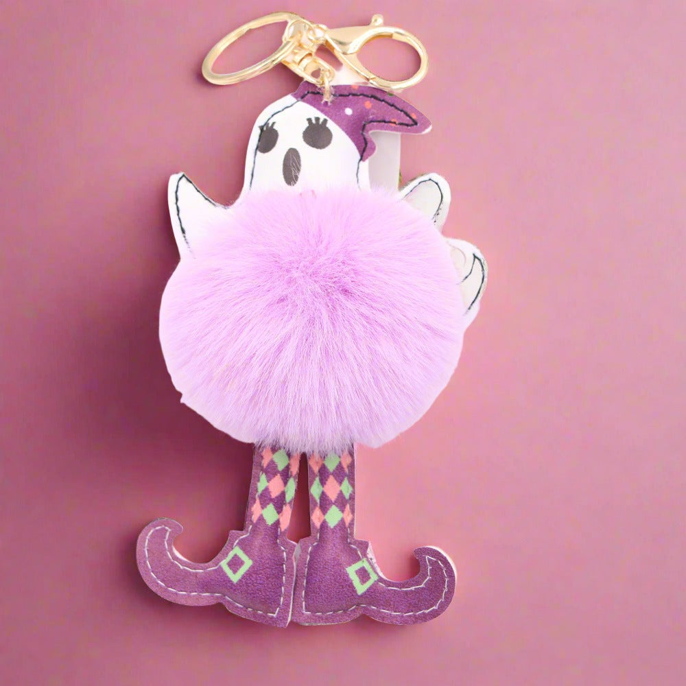 Creative Halloween Ghost Clown Plush Ball Keychain