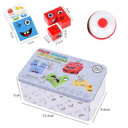 Face Changing Rubik's Cube Expression Building Blocks