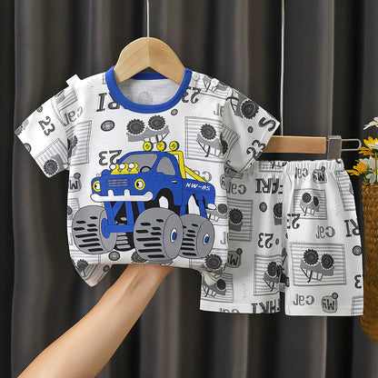 Wholesale Short Sleeve Suit Cotton Baby Clothes