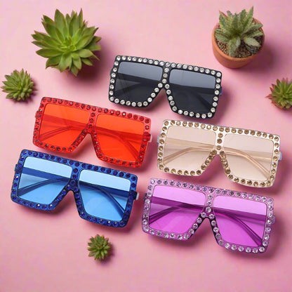 Wholesale Children Full Diamond Frame PC Sunglasses