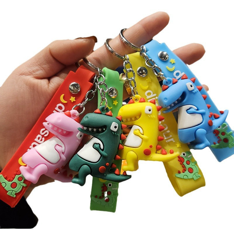 Cartoon Dinosaur PVC Soft Keychains Cute Keychain