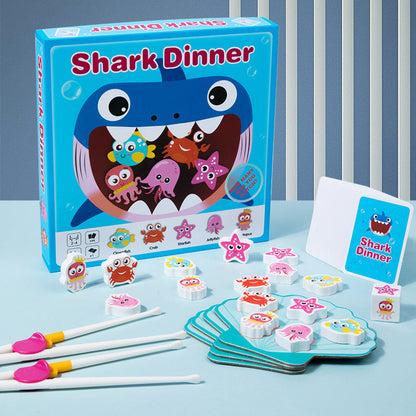 Wholesale of Interactive Wooden Puzzle Toys with Chopsticks for Children's Marine Animals