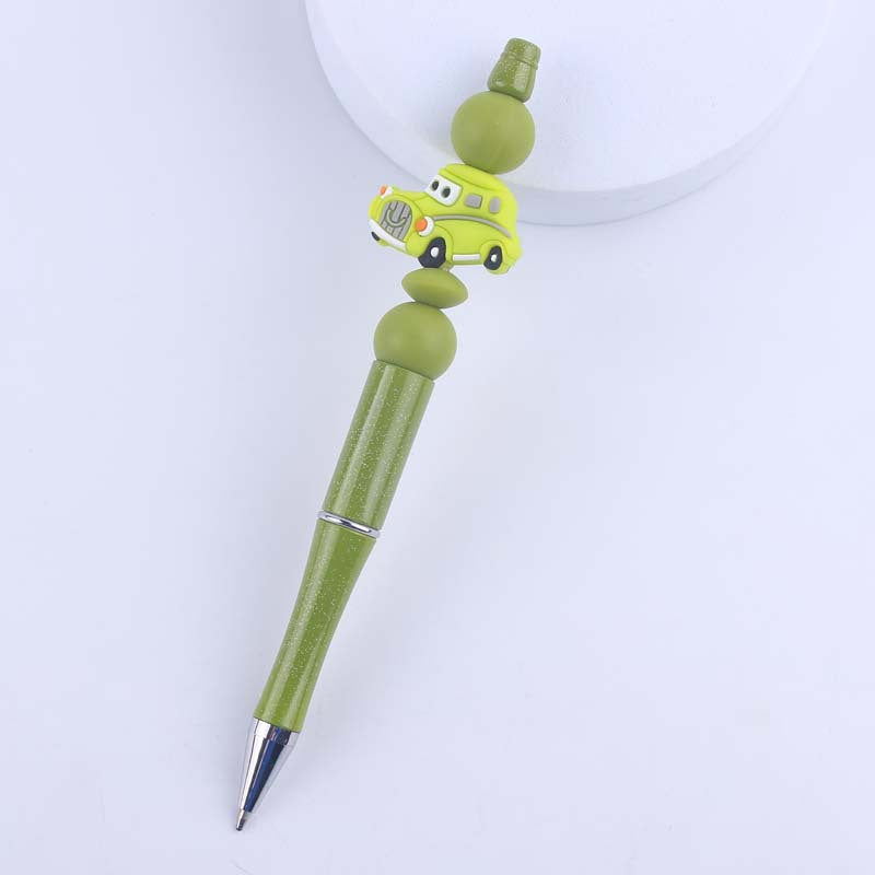 Cartoon Car Silicone Handmade Beaded Ballpoint Pen