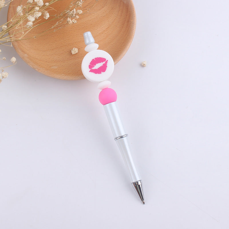 Cartoon Lips Silicone DIY Bead Pen