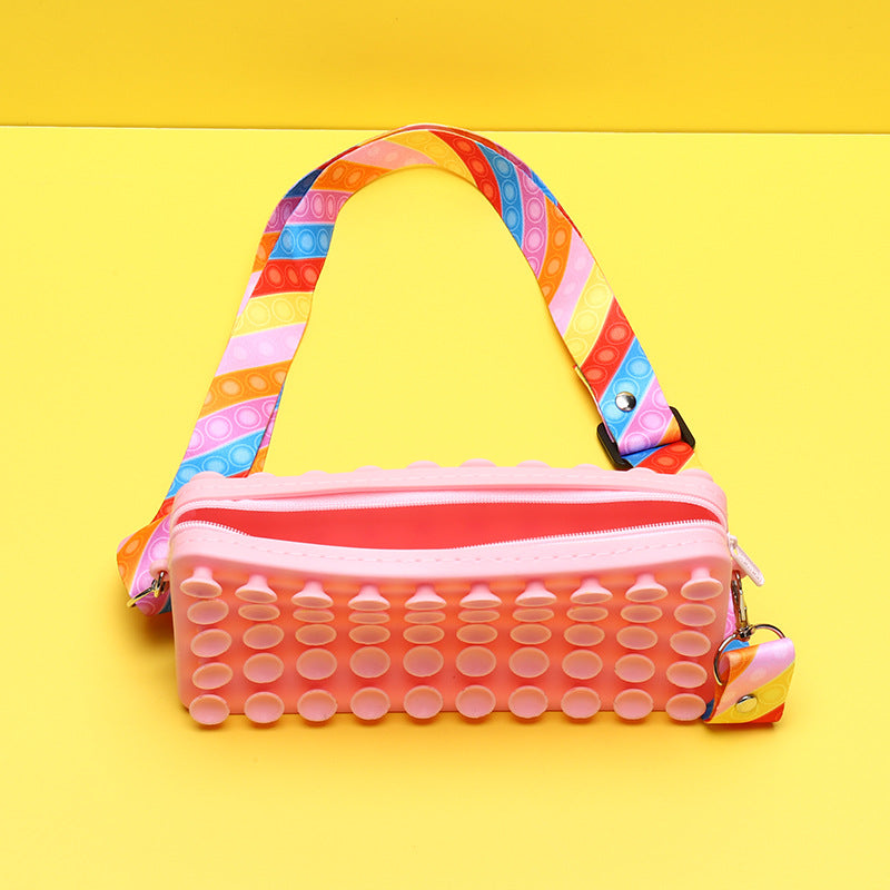 Silicone Decompression Suction Cup Pen Bags