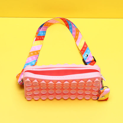 Silicone Decompression Suction Cup Pen Bags