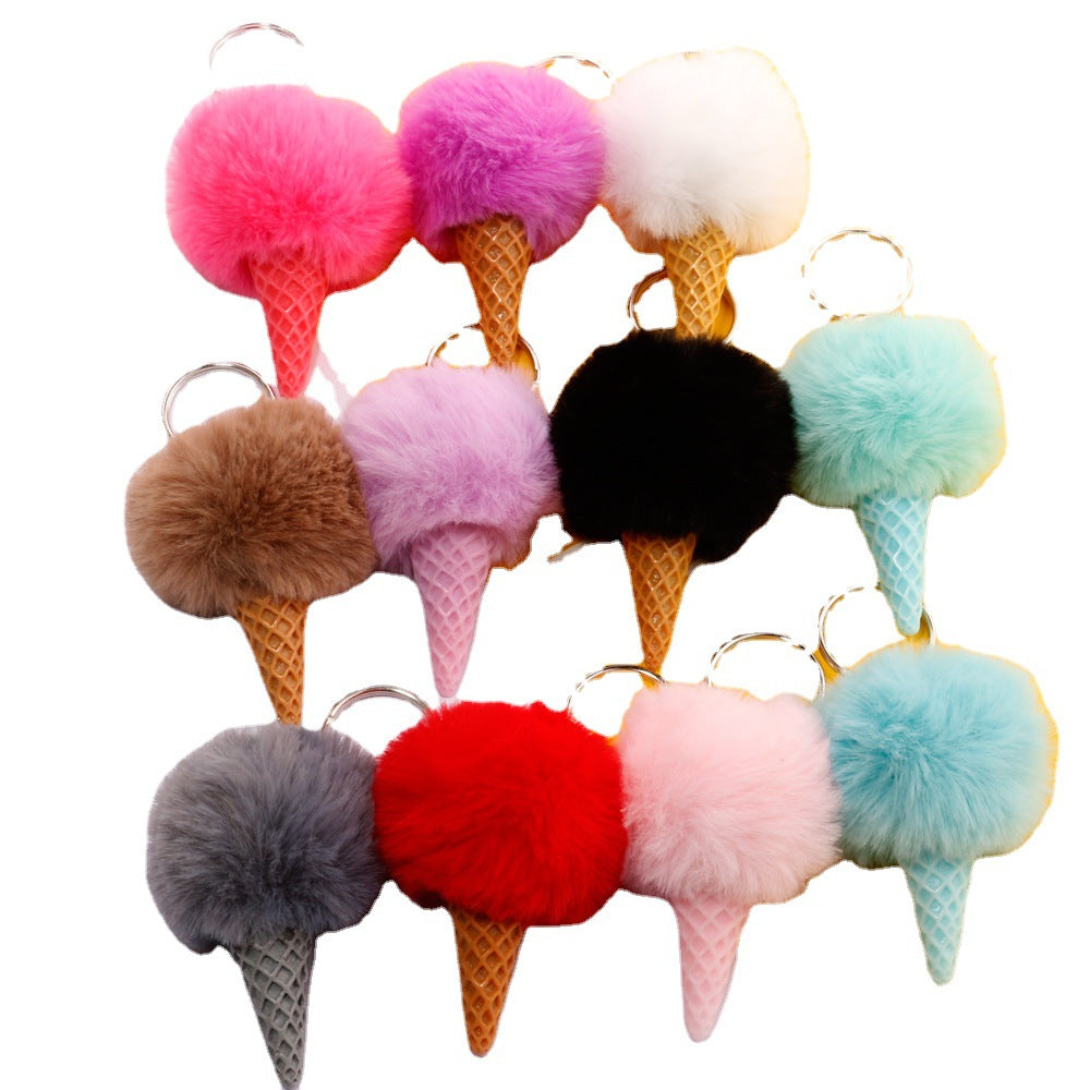 Ice Cream Plush Keychain