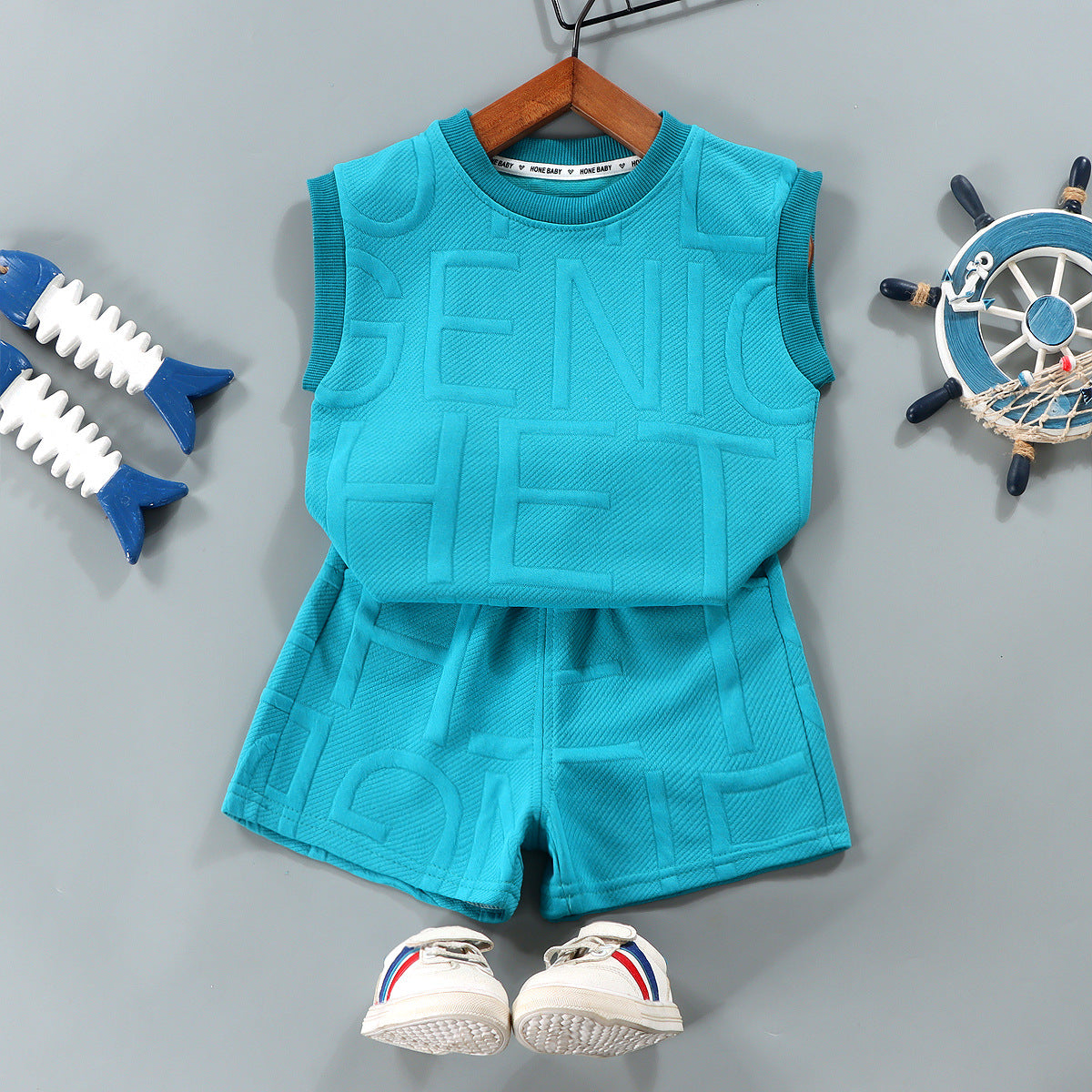 Summer Boys' Polyester Vest Sets