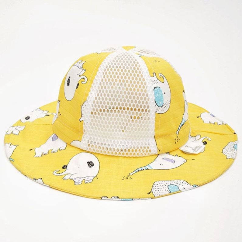 Cotton Mesh Kids Bucket Hat