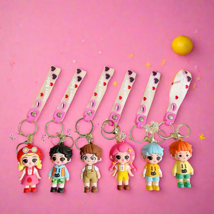 Creative Cartoon Fashion Boy Girls Eco-Friendly PVC Keychain