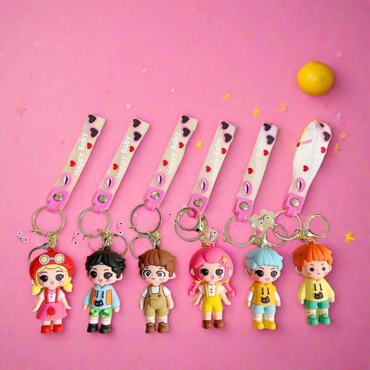 Creative Cartoon Fashion Boy Girls Eco-Friendly PVC Keychain