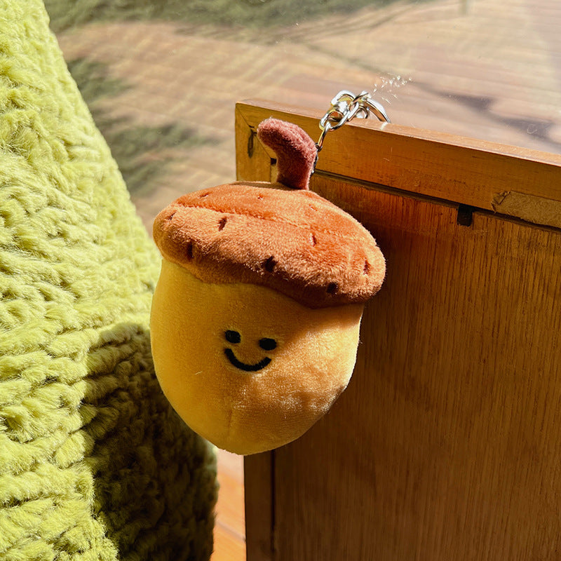 Cartoon Nut Plush Keychain