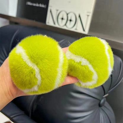 Tennis Plush Ball Keychain