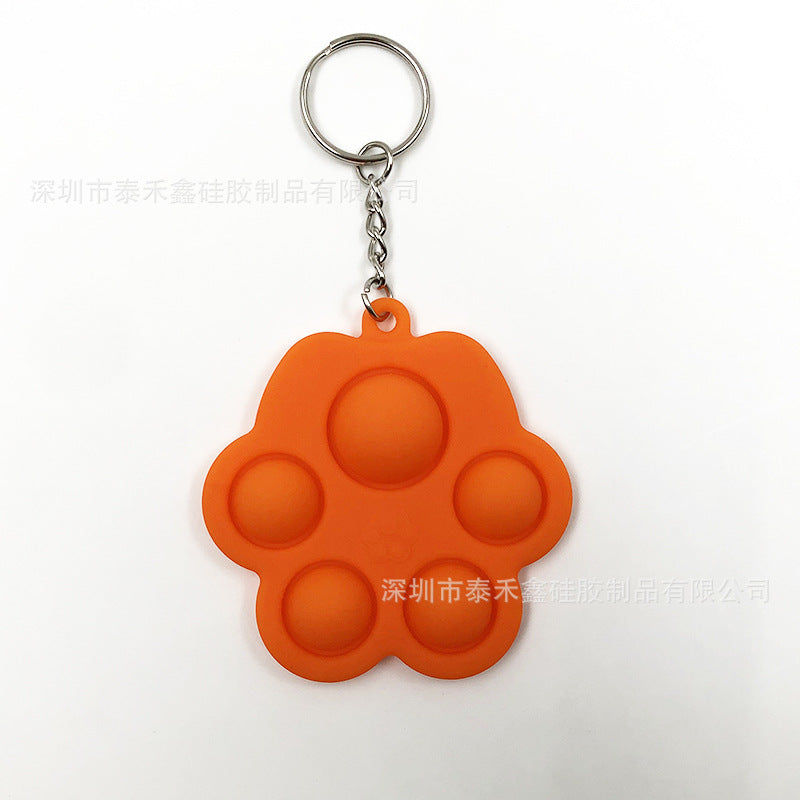 Silicone Rodent Killer Keychain Finger Bubble Music Toys