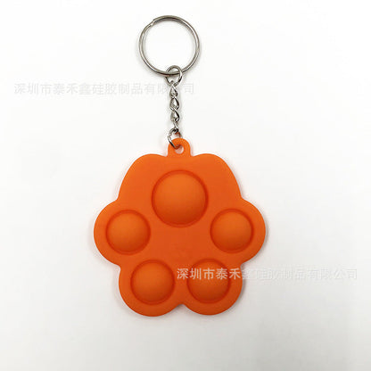 Silicone Rodent Killer Keychain Finger Bubble Music Toys