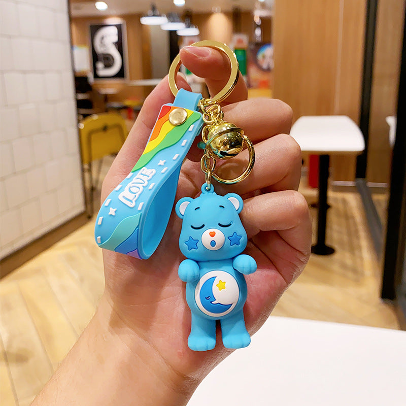 Cartoon PVC Soft Love Bear Keychain Cute Keychain