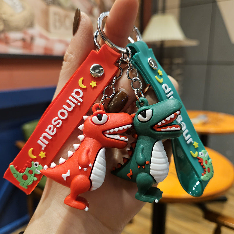 Cartoon Dinosaur PVC Soft Keychains Cute Keychain