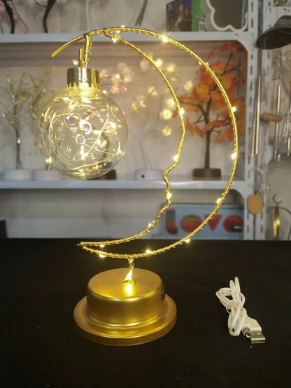 Christmas LED Moon Iron Decorative Lights