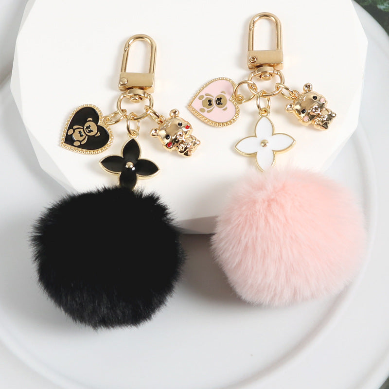 Care Bear Fur Ball Keychain