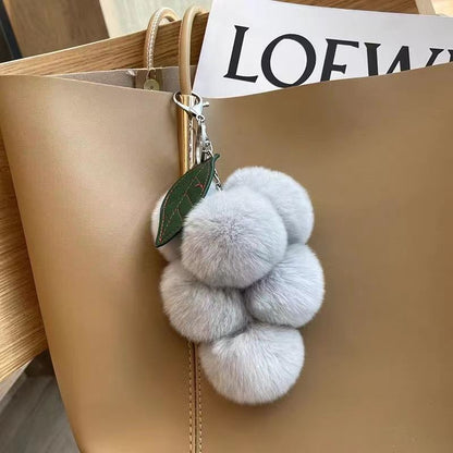 Cute Grape Imitation Rex Rabbit Fur Plush Ball