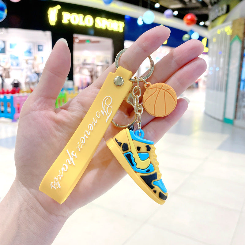 Silicone Basketball Schoolbag Jersey Creative Keychain