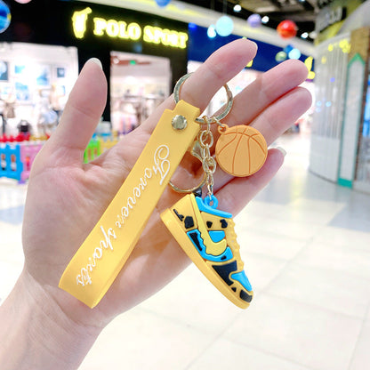 Silicone Basketball Schoolbag Jersey Creative Keychain