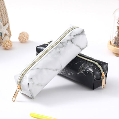 Marble Leather Pencil Case