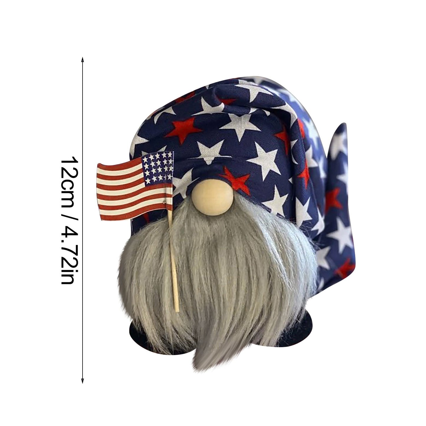 Fabric Independence Day Striped Five Star Faceless Doll
