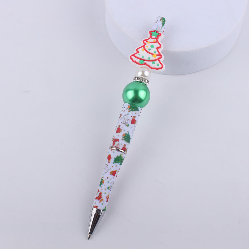 Cute Cartoon Christmas Silicone Bead Creative BallPoint
