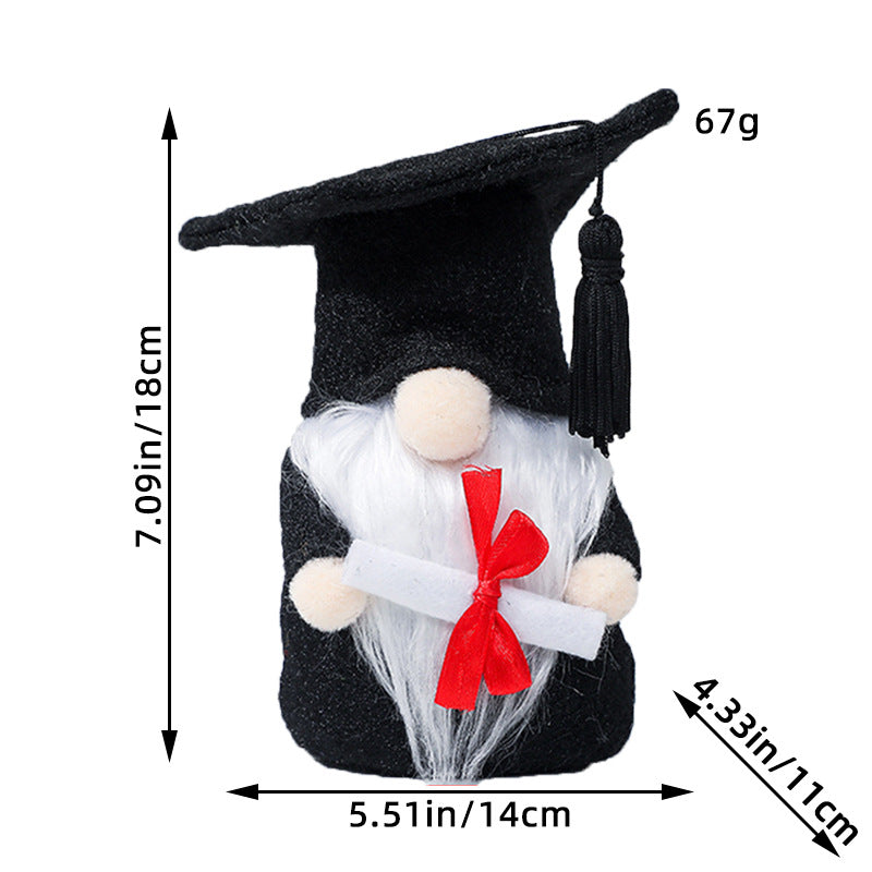 Fabric Graduation Season Faceless Doll Ornament