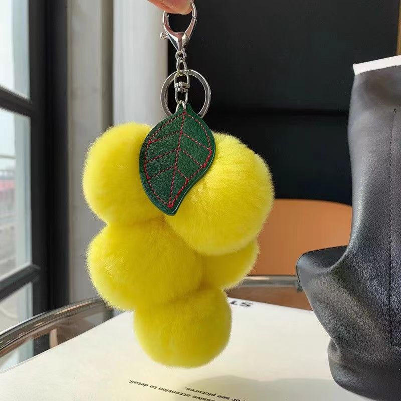 Cute Grape Imitation Rex Rabbit Fur Plush Ball
