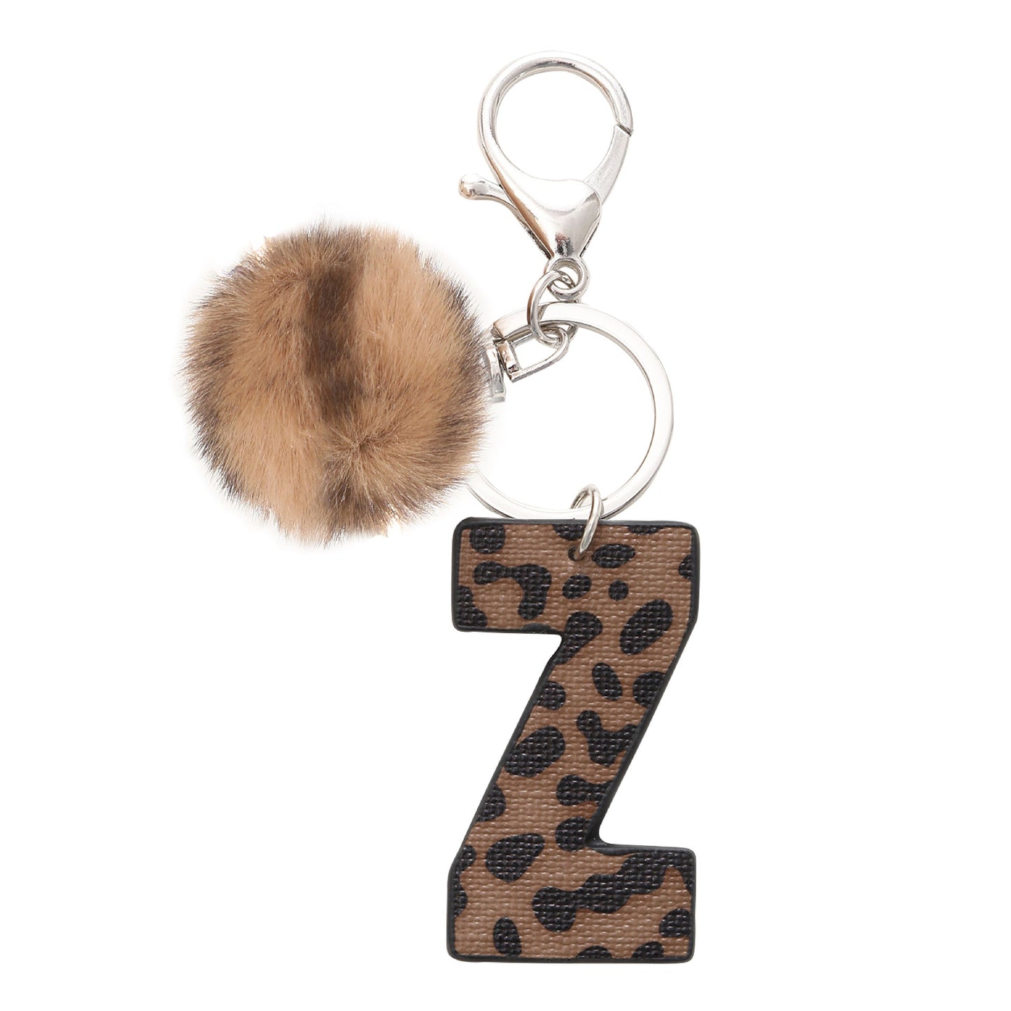 Western Cowboy Leopard Leather Keychains