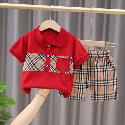 Boys' Cotton Polo Shirts and Shorts Sets