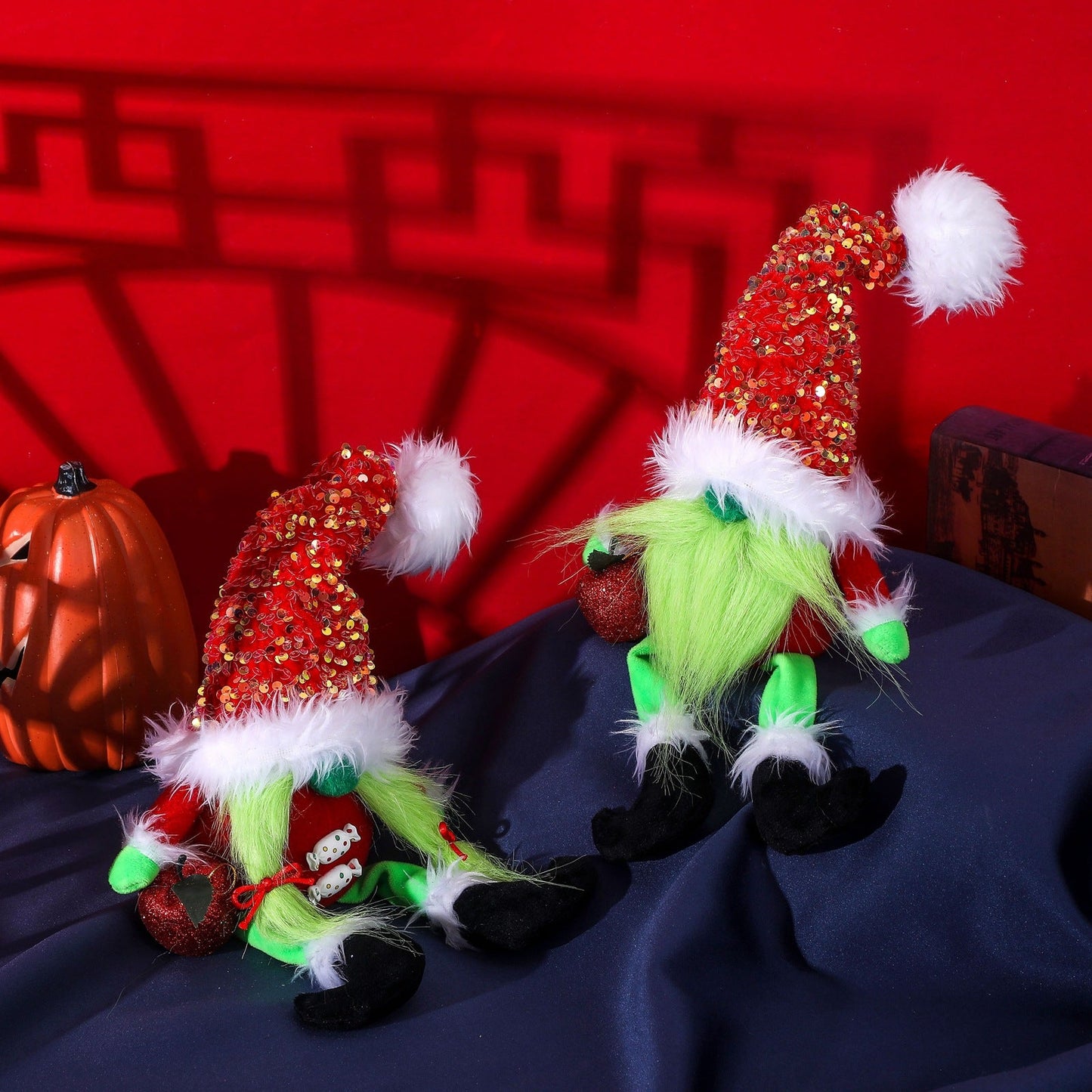 Christmas Green Dwarf Elf Doll Ornaments