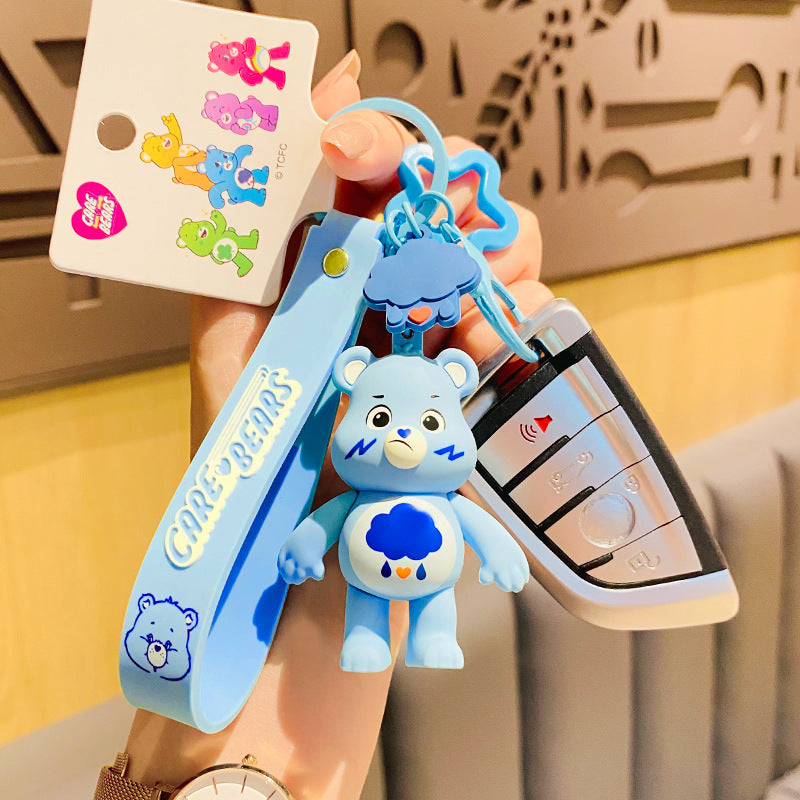 Cartoon Love Bear PVC Soft Keychain Creative Keychain