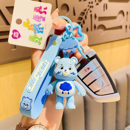 Cartoon Love Bear PVC Soft Keychain Creative Keychain