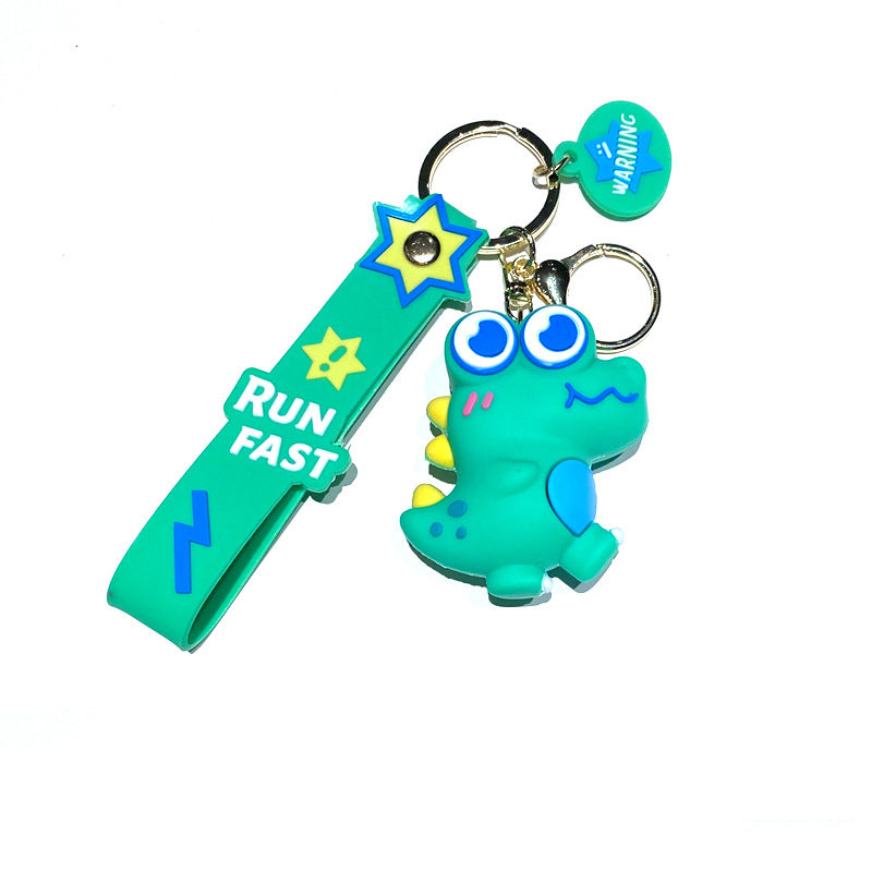 Cartoon Doll Big Eye Dinosaur PVC Soft Glue Keychain