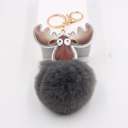 Old Goat Hair Ball Alloy Keychain