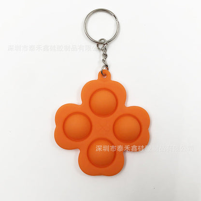 Silicone Rodent Killer Keychain Finger Bubble Music Toys