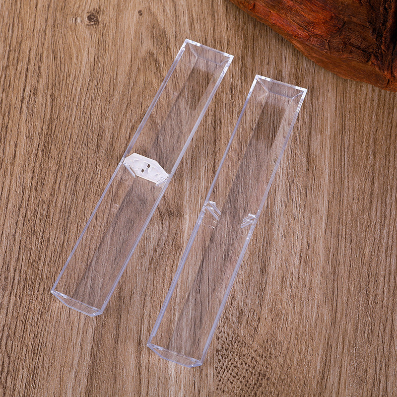 Plastic Transparent Cylinder Rectangular Triangle Pen Box Gift Box