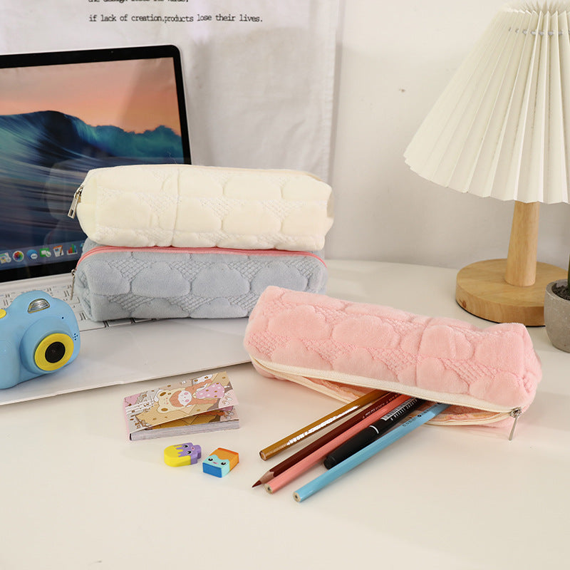 Short Plush Cloud Pencil Case