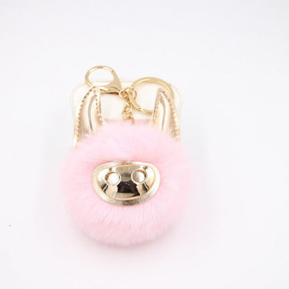 Shiny Cute Pig Plush Ball Bag Accessories Pendant