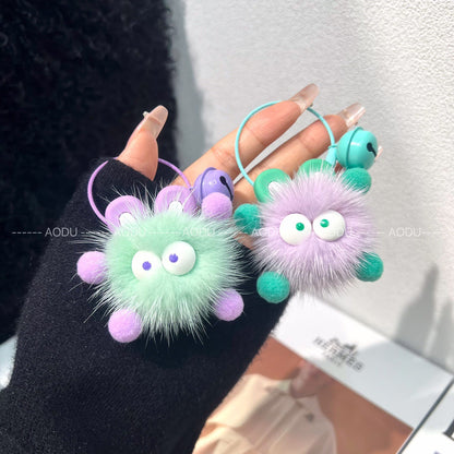 Cute Little Briquettes Pendant Plush Keychain