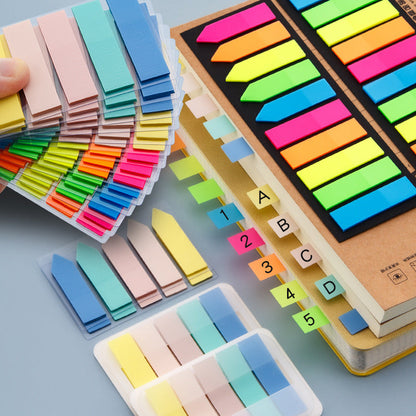 PET Fluorescent Plastic Bookmark Sticky Notes