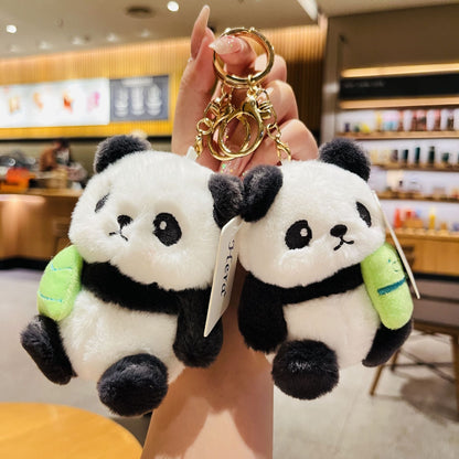 Cute Cartoon Plush Ball Panda Keychain